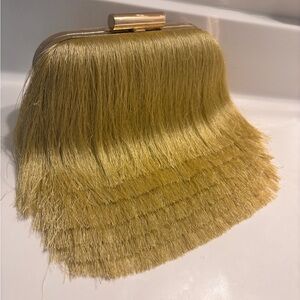 Gold Fringe Clutch